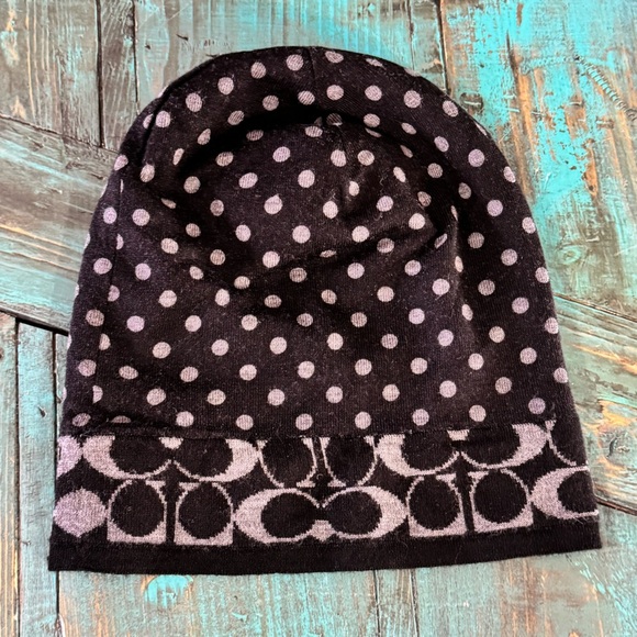 Coach Reversible Beanie Toque Winter - Picture 4 of 7